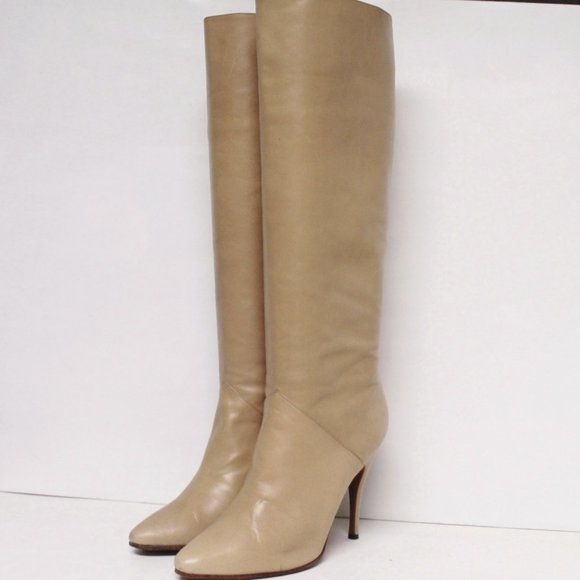 Vintage 80's Giorgio Beverly Hills Gloss Leather Knee High Boots - Picture 3 of 16